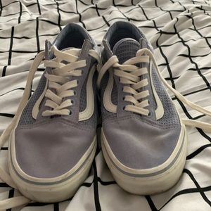 Baby blue vans, womens 8.5
